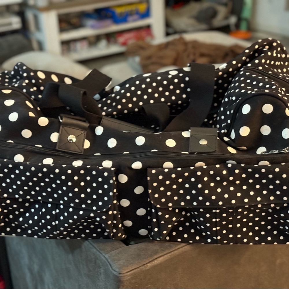 Victoria's Secret Black and White Polka Dot Bag